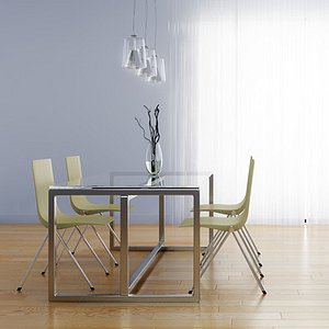 dining room set 3d model