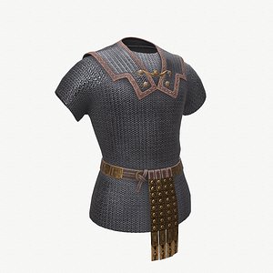 3D Ancient Armor LoricaHamata 3D Model Game Ready PBR Low Poly