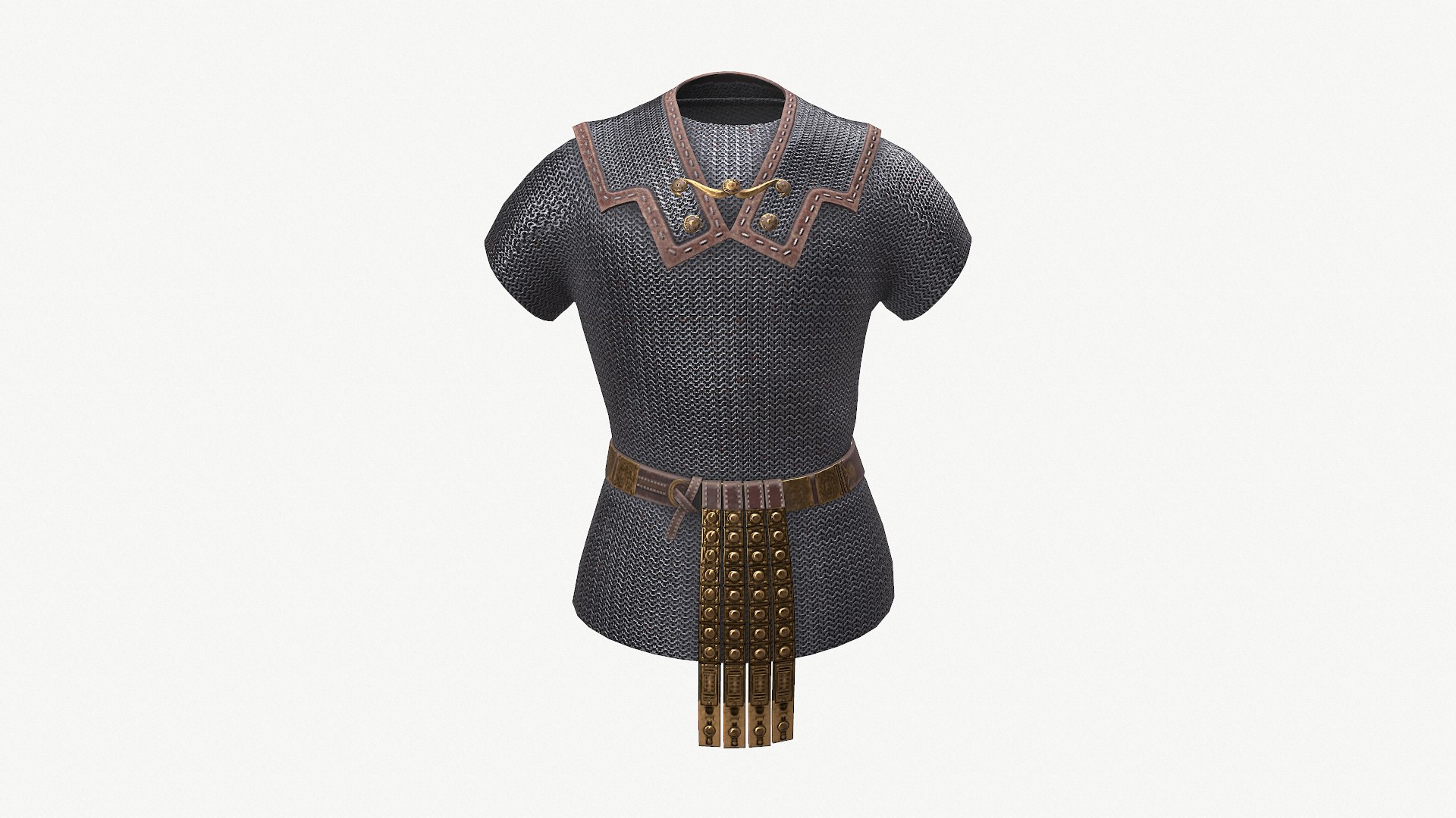 3D Ancient Armor LoricaHamata 3D Model Game Ready PBR Low Poly ...