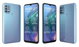 3D model Motorola Moto G10 Power Breeze Blue