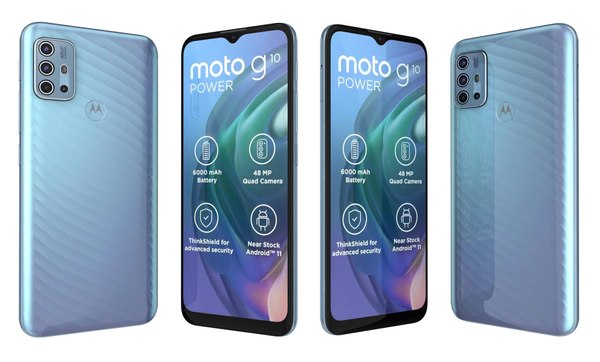 3D model Motorola Moto G10 Power Breeze Blue