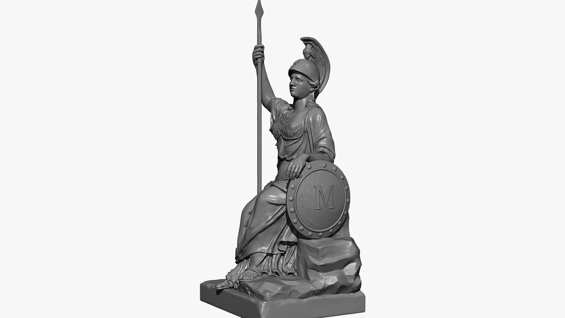 Minerva statue 3D model TurboSquid 1631007