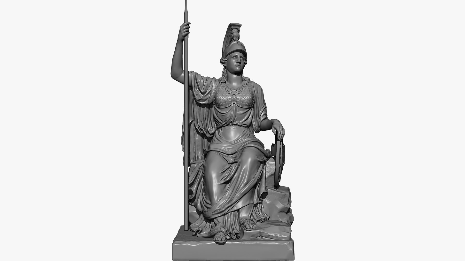 Minerva Statue 3D Model TurboSquid 1631007