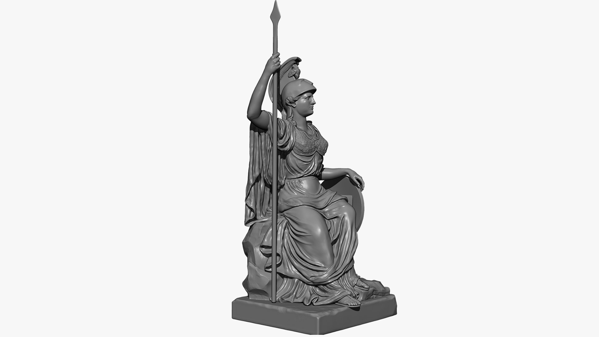 Minerva Statue 3D Model TurboSquid 1631007