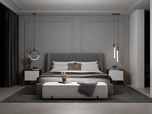 Modern Style Bedroom - 547 3D model