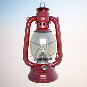 3dsmax oil lamp red