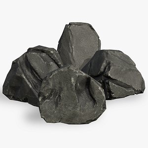 3D Simple Rocks - low-poly