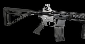 3D M4 Carbine Rifle Lowres