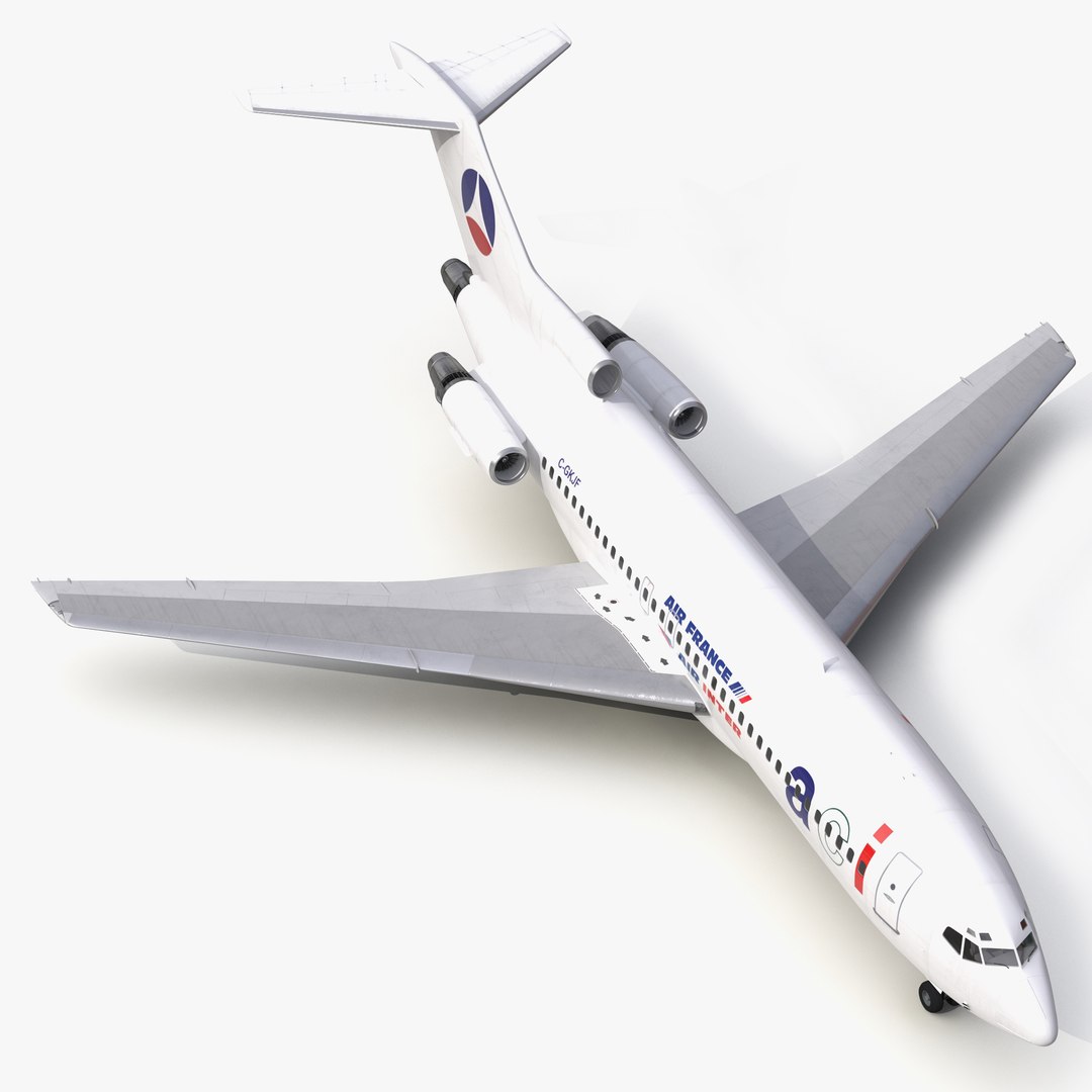 Boeing 727-100 Air France 3D Model 3D model preview