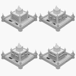3D Castle Set 01 model