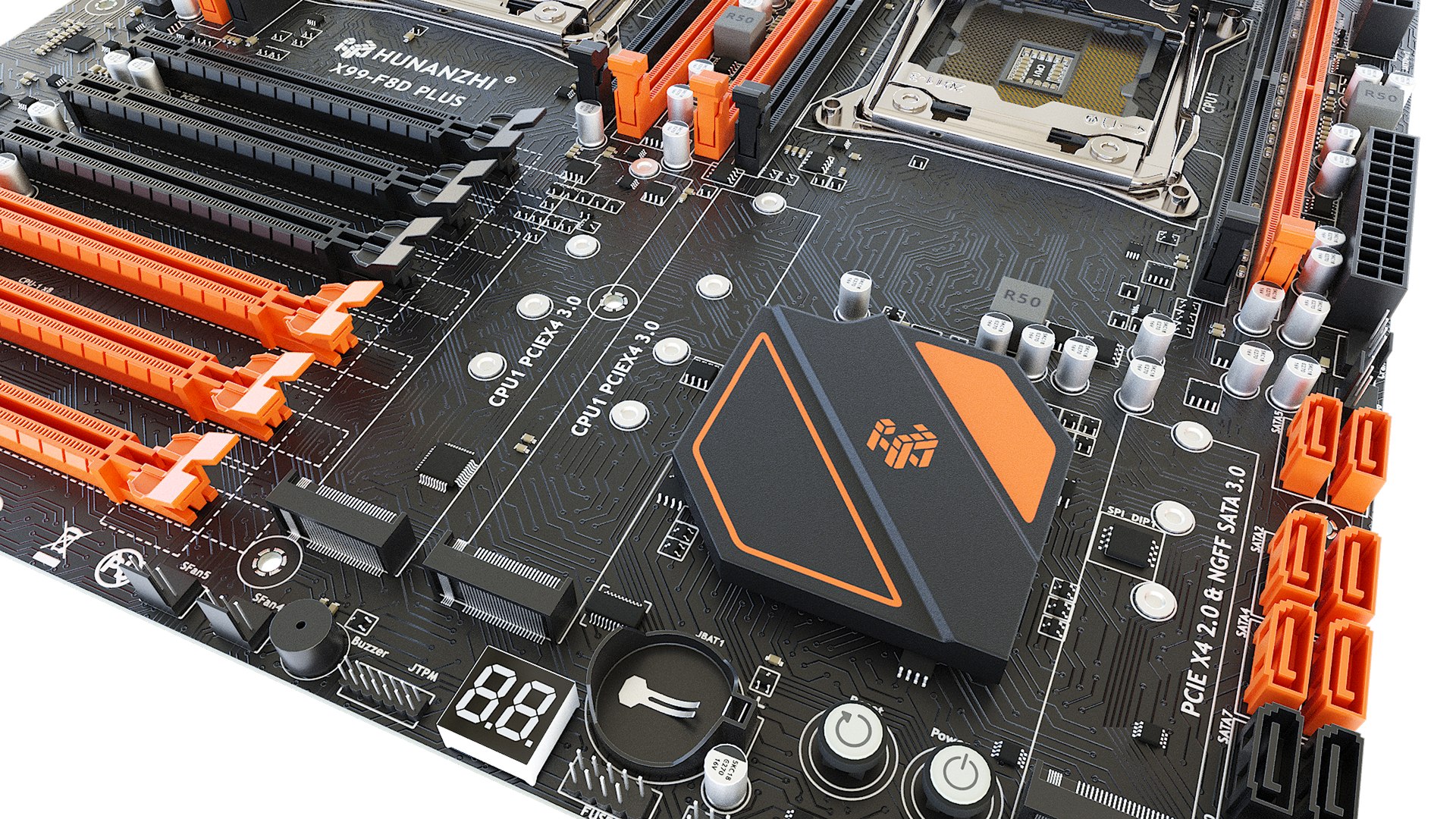 3D X99-F8D PLUS Huananzhi Motherboard - TurboSquid 2199448