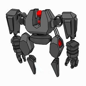 3D LowPoly Rigged Golem