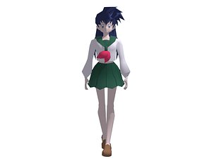 3d model kagome anime inuyasha