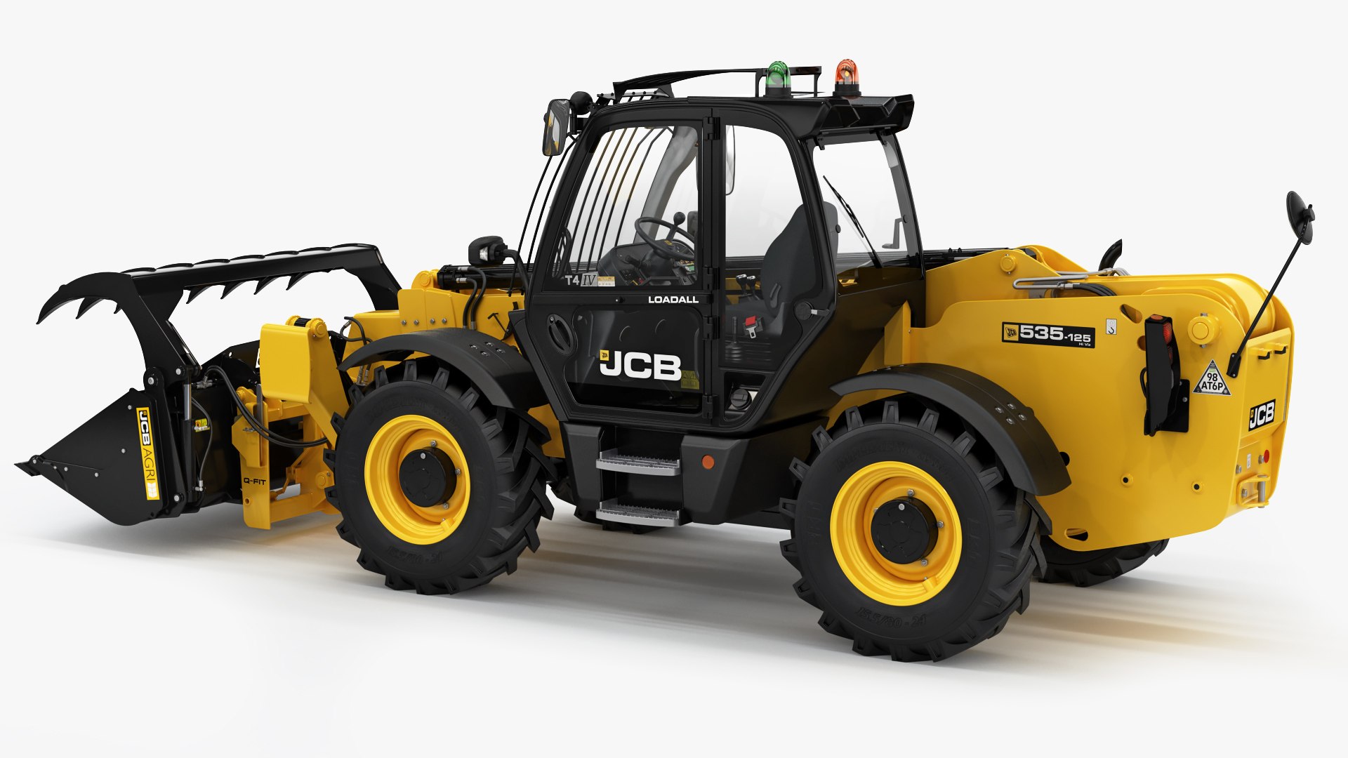 3D Telehandler JCB 535125 Loader Grapple TurboSquid 2039124