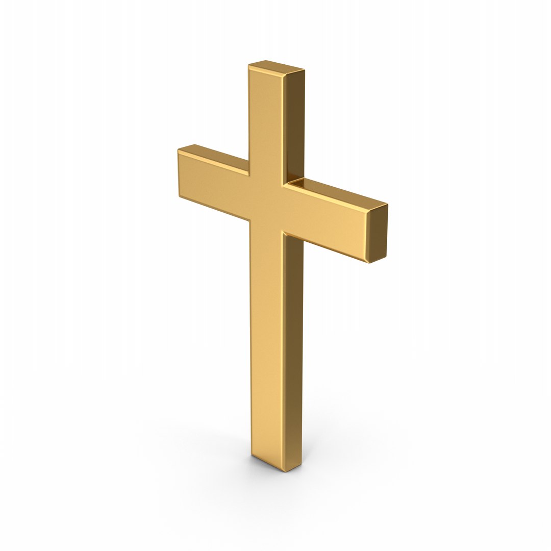 Gold Christian Cross 3D - TurboSquid 2177299