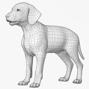 Dalmatian Puppy Lowpoly model