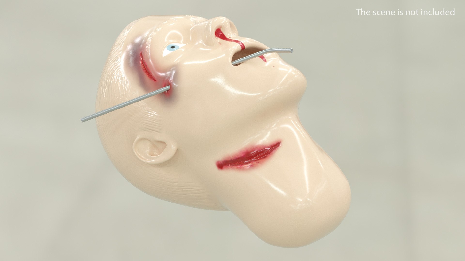 Injured Firstaid Mannequin Head 3D model preview