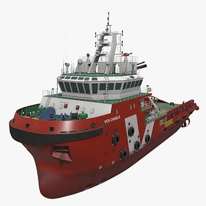3D Anchor Handling Tug Supply Vessel