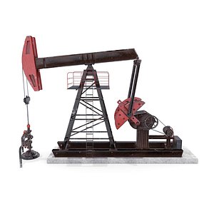 3D oil pumpjack 2 model