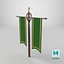 Double Banner Green 3D model