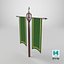 Double Banner Green 3D model