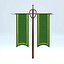 Double Banner Green 3D model