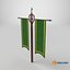 Double Banner Green 3D model