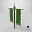 Double Banner Green 3D model