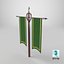 Double Banner Green 3D model
