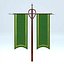Double Banner Green 3D model
