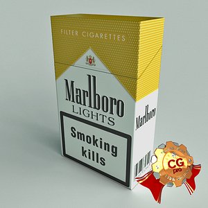 pack marlboro cigarettes 3d model
