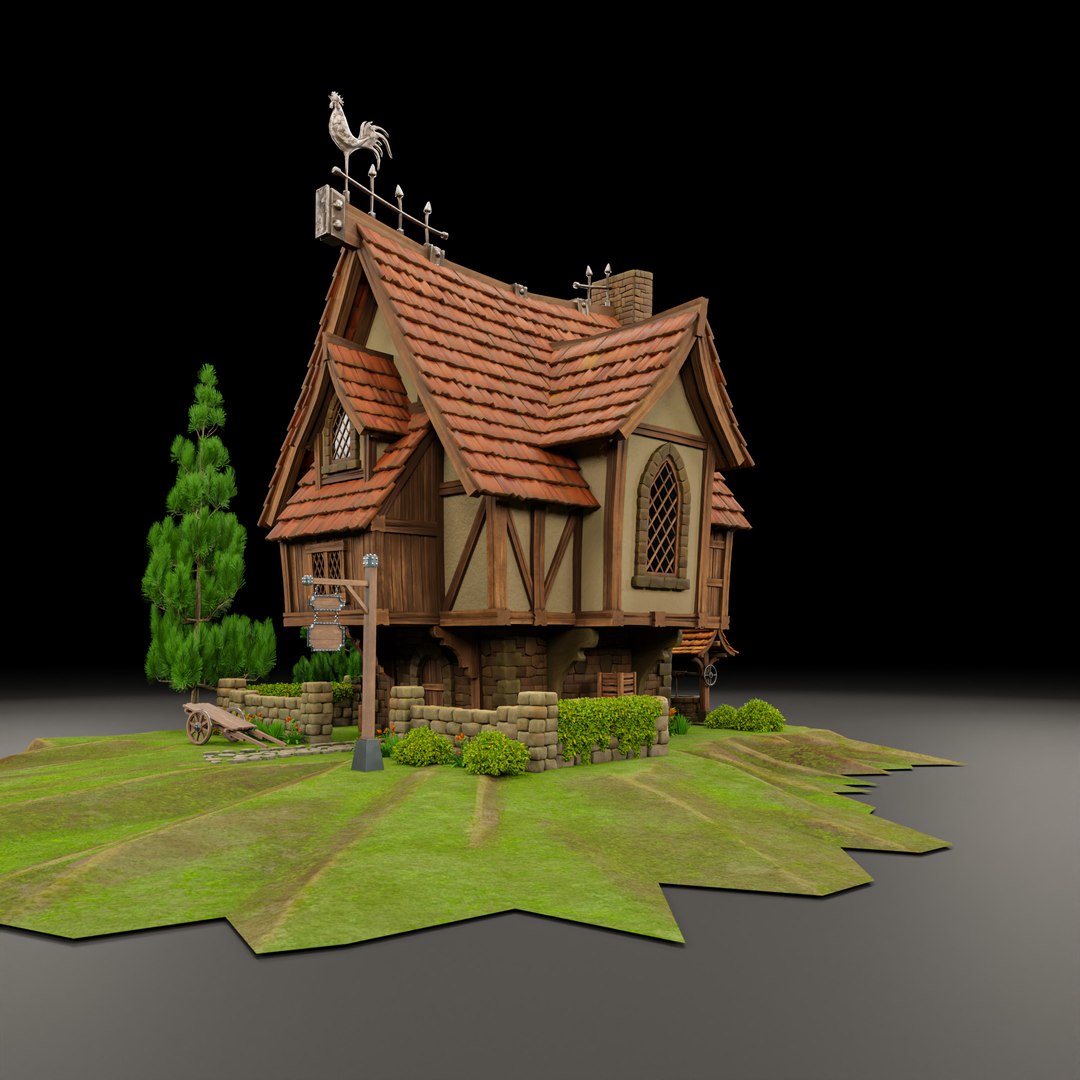 STYLIZED MEDIEVAL BUILDING 02 3D - TurboSquid 2145375