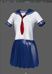 girl sailor suit marvelous 3D