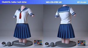 girl sailor suit marvelous 3D