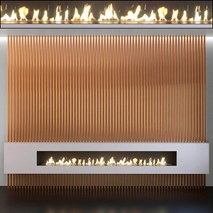 3D wall panel set 128