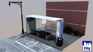 City Bus Stop (Mb, Obj)