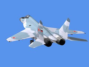 mig jet fighter 3d model