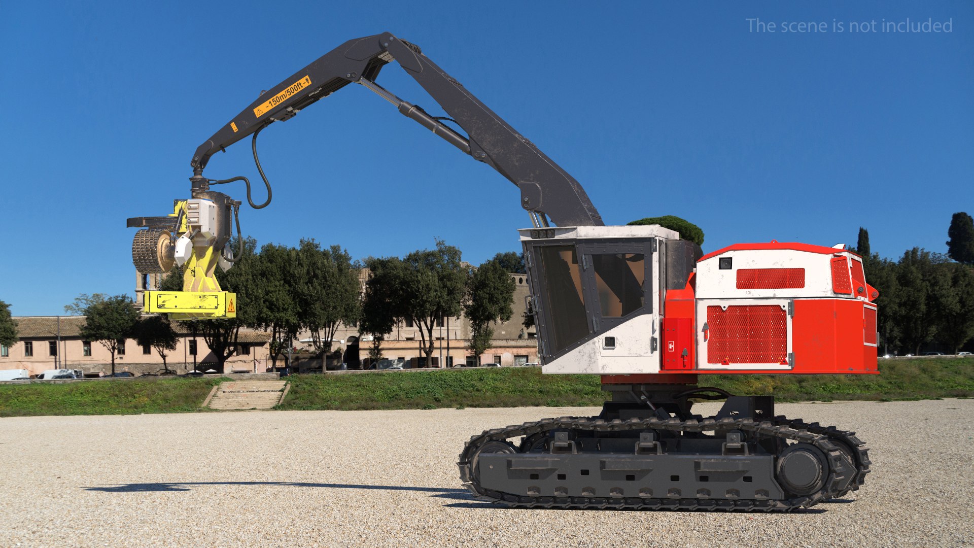 Tracked Harvester Dirty 3D model preview