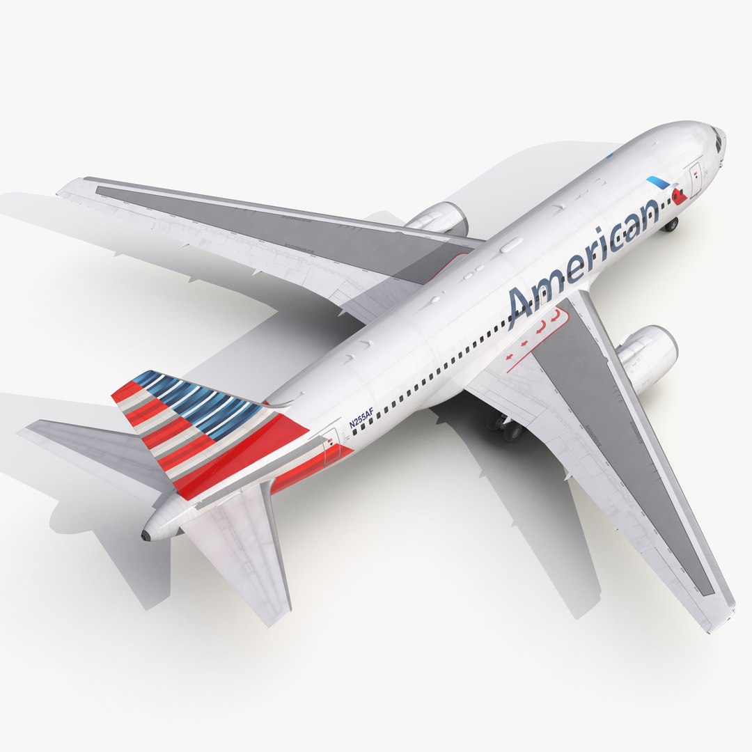 Boeing 767-200 American Airlines 3D model preview