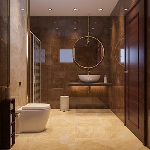3D interior scene luxury bathroom