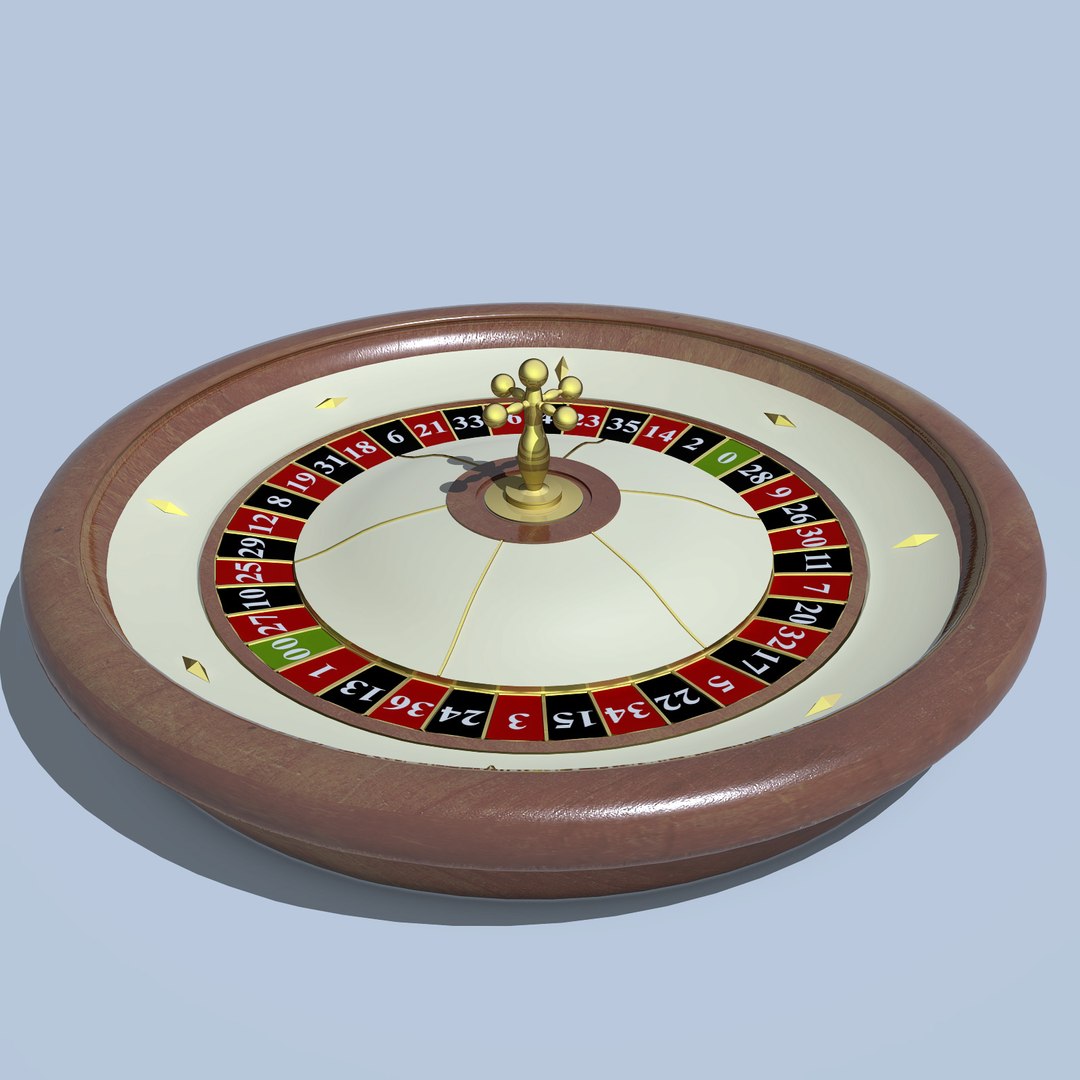 3d Model American Roulette Wheel Zeros