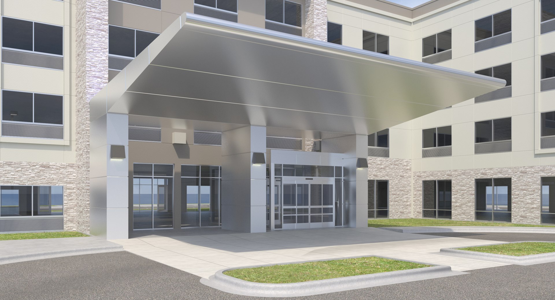 Holiday Inn Hotel Site 3D Model - TurboSquid 1286938