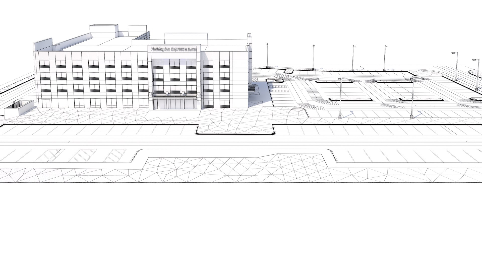 Holiday inn hotel site 3D model - TurboSquid 1286938