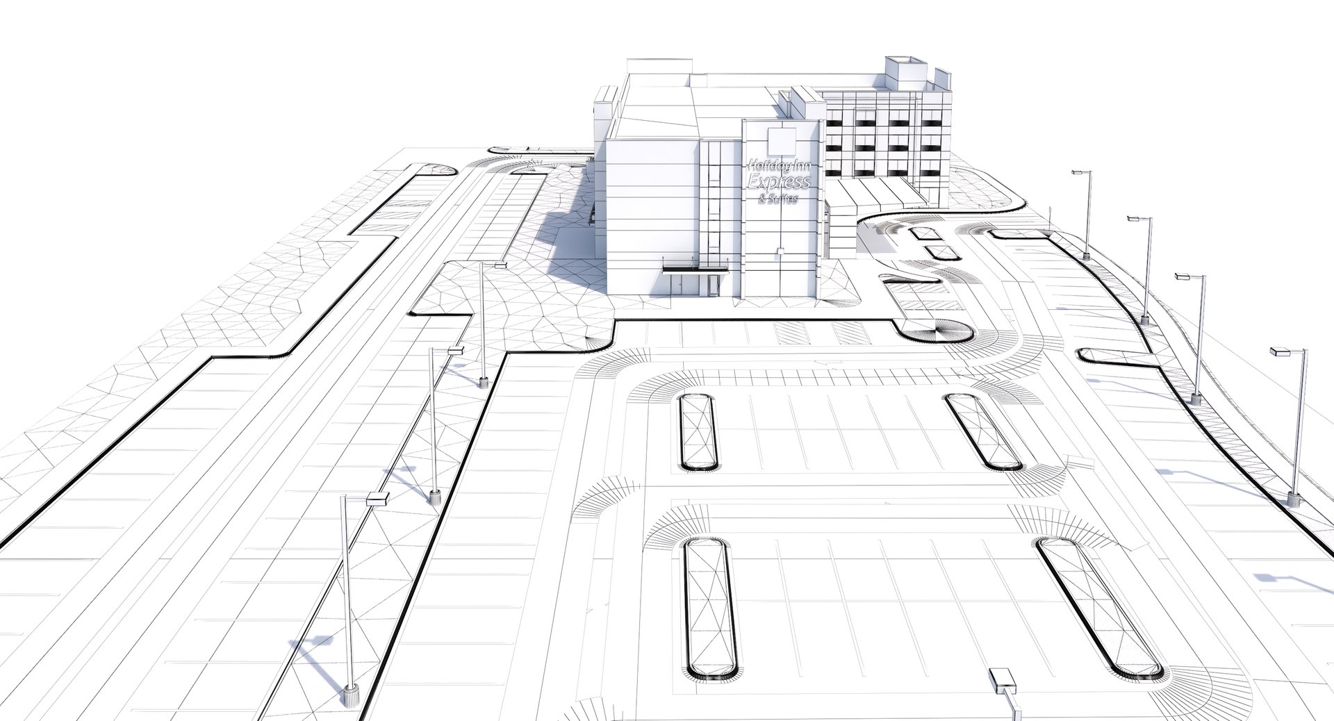 Holiday inn hotel site 3D model - TurboSquid 1286938