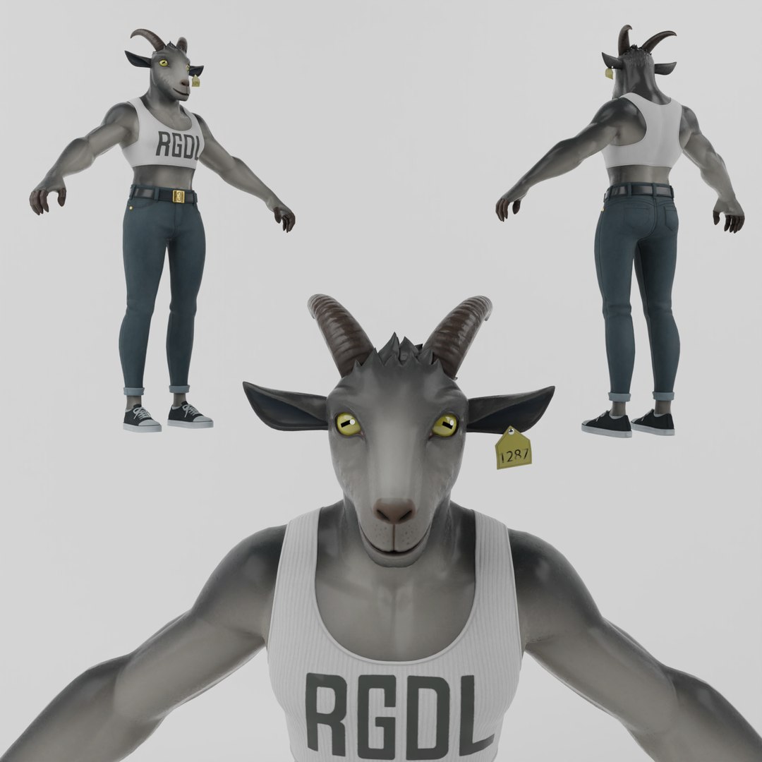 Modelo 3d Pilgor Goat Lowpoly Rigged - TurboSquid 2034086