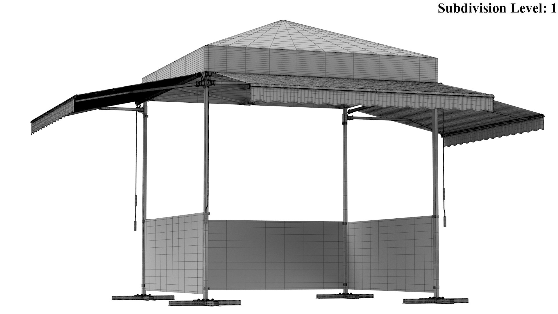3D Detailed Commercial Tent - TurboSquid 1973821