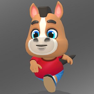Horse Pony Animated Rigged