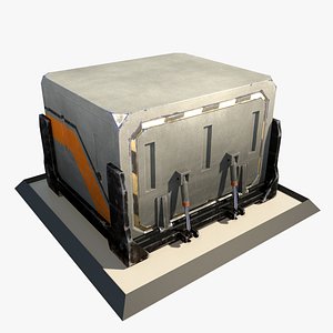 3d futuristic container