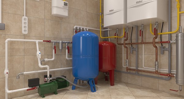 3d boiler house interior