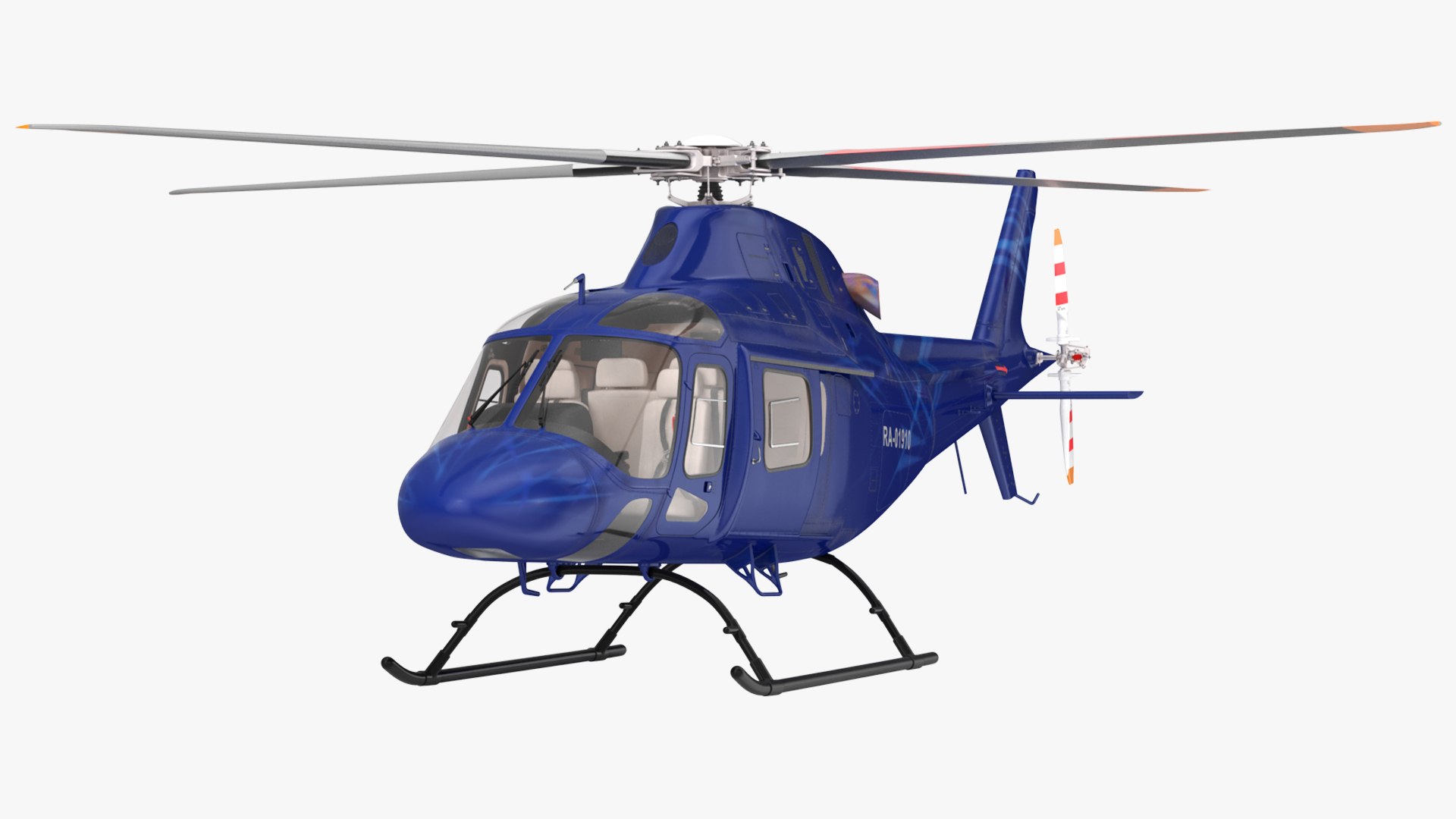 AgustaWestland AW119 Koala Helicopter Blue 3D Model